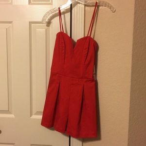 Gianni Bini Red short romper